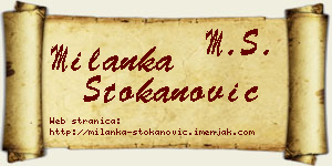Milanka Stokanović vizit kartica
